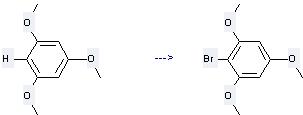Preparation of Benzene, 2-bromo-1, 3, 5-trimethoxy-.